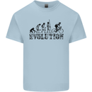 Evolution of Cycling Cyclist Bicycle Funny Kids T-Shirt Childrens Light Blue