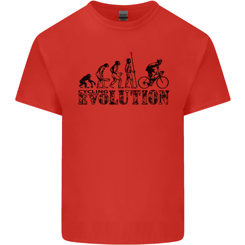 Evolution of Cycling Cyclist Bicycle Funny Kids T-Shirt Childrens Red