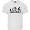Evolution of Cycling Cyclist Bicycle Funny Kids T-Shirt Childrens White