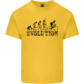 Evolution of Cycling Cyclist Bicycle Funny Kids T-Shirt Childrens Yellow