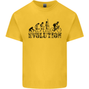 Evolution of Cycling Cyclist Bicycle Funny Kids T-Shirt Childrens Yellow