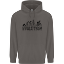 Evolution of Cycling Cyclist Bicycle Funny Mens 80% Cotton Hoodie Charcoal