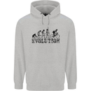 Evolution of Cycling Cyclist Bicycle Funny Mens 80% Cotton Hoodie Sports Grey