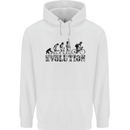 Evolution of Cycling Cyclist Bicycle Funny Mens 80% Cotton Hoodie White