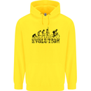 Evolution of Cycling Cyclist Bicycle Funny Mens 80% Cotton Hoodie Yellow
