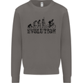 Evolution of Cycling Cyclist Bicycle Funny Mens Sweatshirt Jumper Charcoal