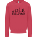 Evolution of Cycling Cyclist Bicycle Funny Mens Sweatshirt Jumper Heliconia