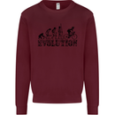 Evolution of Cycling Cyclist Bicycle Funny Mens Sweatshirt Jumper Maroon