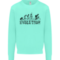 Evolution of Cycling Cyclist Bicycle Funny Mens Sweatshirt Jumper Peppermint