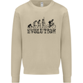 Evolution of Cycling Cyclist Bicycle Funny Mens Sweatshirt Jumper Sand