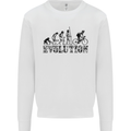 Evolution of Cycling Cyclist Bicycle Funny Mens Sweatshirt Jumper White