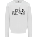 Evolution of Cycling Cyclist Bicycle Funny Mens Sweatshirt Jumper White