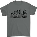 Evolution of Cycling Cyclist Bicycle Funny Mens T-Shirt 100% Cotton Charcoal