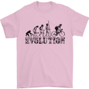 Evolution of Cycling Cyclist Bicycle Funny Mens T-Shirt 100% Cotton Light Pink