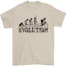 Evolution of Cycling Cyclist Bicycle Funny Mens T-Shirt 100% Cotton Sand