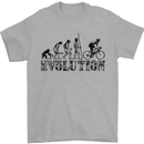 Evolution of Cycling Cyclist Bicycle Funny Mens T-Shirt 100% Cotton Sports Grey