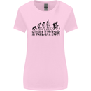 Evolution of Cycling Cyclist Bicycle Funny Womens Wider Cut T-Shirt Light Pink