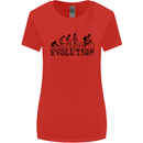 Evolution of Cycling Cyclist Bicycle Funny Womens Wider Cut T-Shirt Red