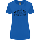 Evolution of Cycling Cyclist Bicycle Funny Womens Wider Cut T-Shirt Royal Blue