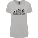 Evolution of Cycling Cyclist Bicycle Funny Womens Wider Cut T-Shirt Sports Grey