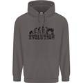 Evolution of Drums Mens 80% Cotton Hoodie Charcoal