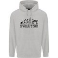 Evolution of Drums Mens 80% Cotton Hoodie Sports Grey