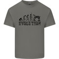 Evolution of Drums Mens Cotton T-Shirt Tee Top Charcoal