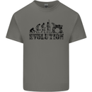 Evolution of Drums Mens Cotton T-Shirt Tee Top Charcoal