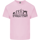 Evolution of Drums Mens Cotton T-Shirt Tee Top Light Pink