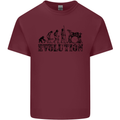 Evolution of Drums Mens Cotton T-Shirt Tee Top Maroon