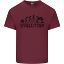 Evolution of Drums Mens Cotton T-Shirt Tee Top Maroon
