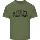 Evolution of Drums Mens Cotton T-Shirt Tee Top Military Green