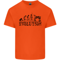 Evolution of Drums Mens Cotton T-Shirt Tee Top Orange