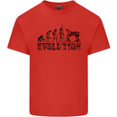 Evolution of Drums Mens Cotton T-Shirt Tee Top Red