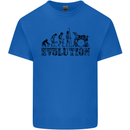 Evolution of Drums Mens Cotton T-Shirt Tee Top Royal Blue
