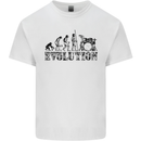 Evolution of Drums Mens Cotton T-Shirt Tee Top White