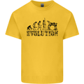 Evolution of Drums Mens Cotton T-Shirt Tee Top Yellow