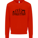 Evolution of Drums Mens Sweatshirt Jumper Bright Red