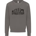 Evolution of Drums Mens Sweatshirt Jumper Charcoal