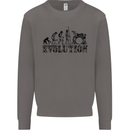 Evolution of Drums Mens Sweatshirt Jumper Charcoal