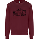 Evolution of Drums Mens Sweatshirt Jumper Maroon