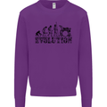 Evolution of Drums Mens Sweatshirt Jumper Purple