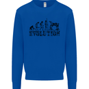 Evolution of Drums Mens Sweatshirt Jumper Royal Blue