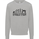Evolution of Drums Mens Sweatshirt Jumper Sports Grey