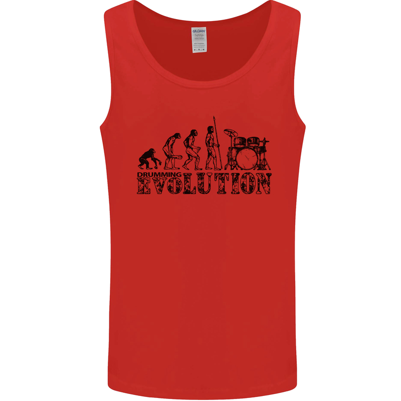 Evolution of Drums Mens Vest Tank Top Red