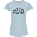 Evolution of Drums Womens Petite Cut T-Shirt Light Blue