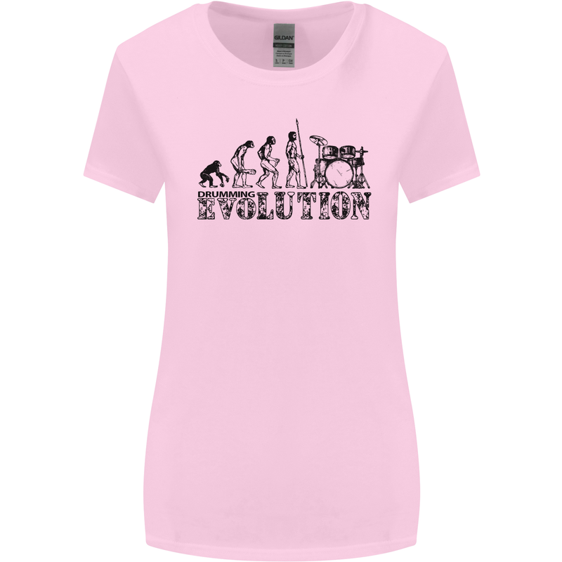 Evolution of Drums Womens Wider Cut T-Shirt Light Pink