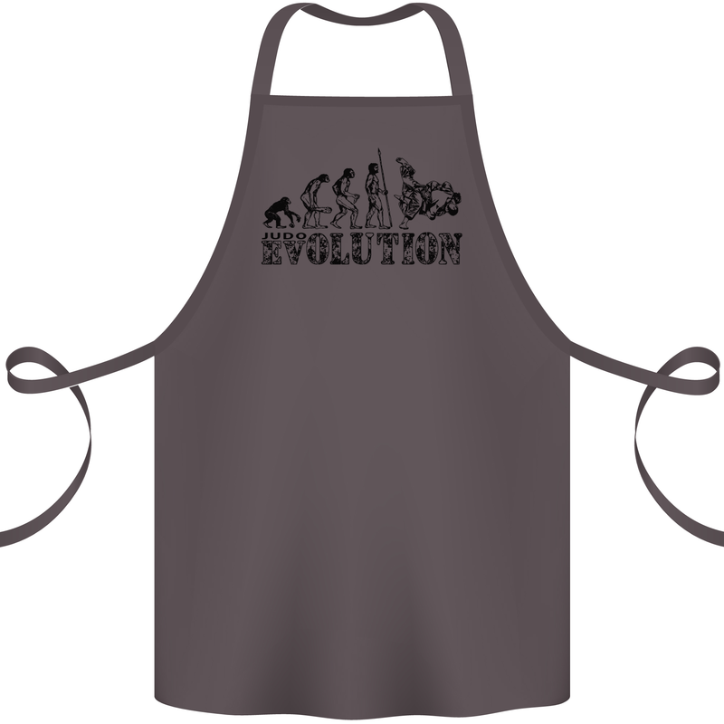 Evolution of Judo MMA Martial Arts Funny Cotton Apron 100% Organic Dark Grey