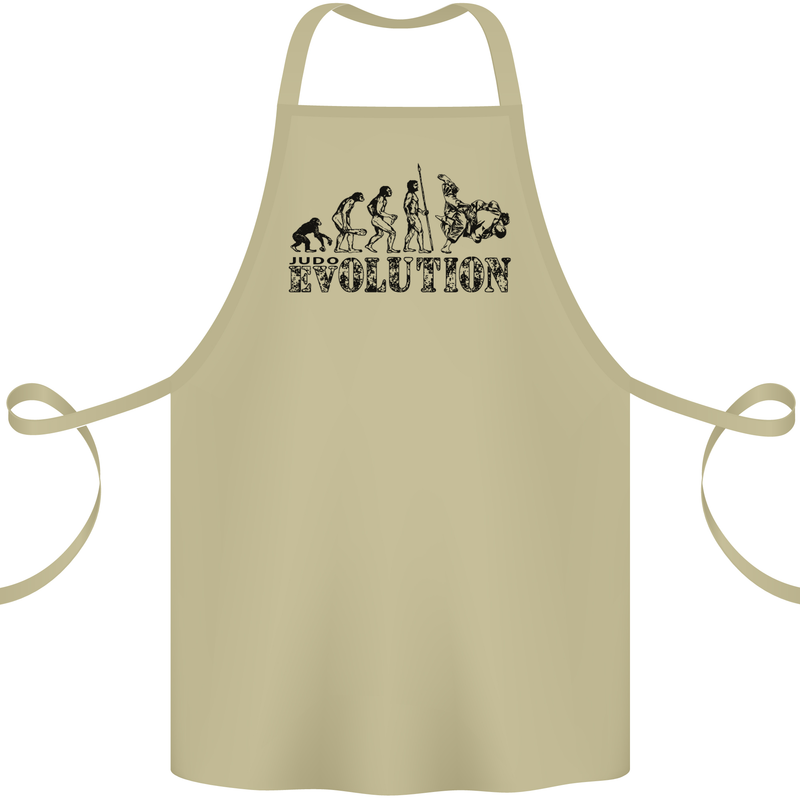 Evolution of Judo MMA Martial Arts Funny Cotton Apron 100% Organic Khaki