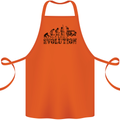 Evolution of Judo MMA Martial Arts Funny Cotton Apron 100% Organic Orange